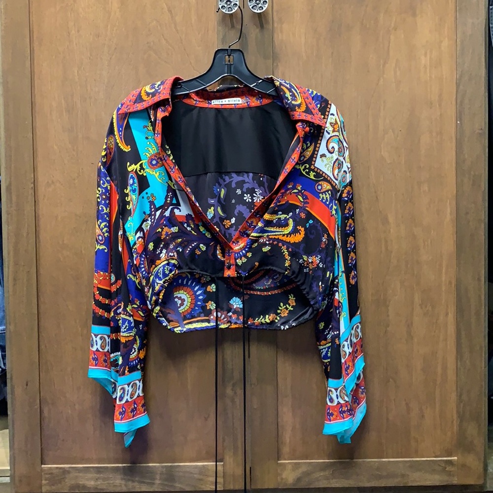 BoHo Alice and Olivia evening crop blouse